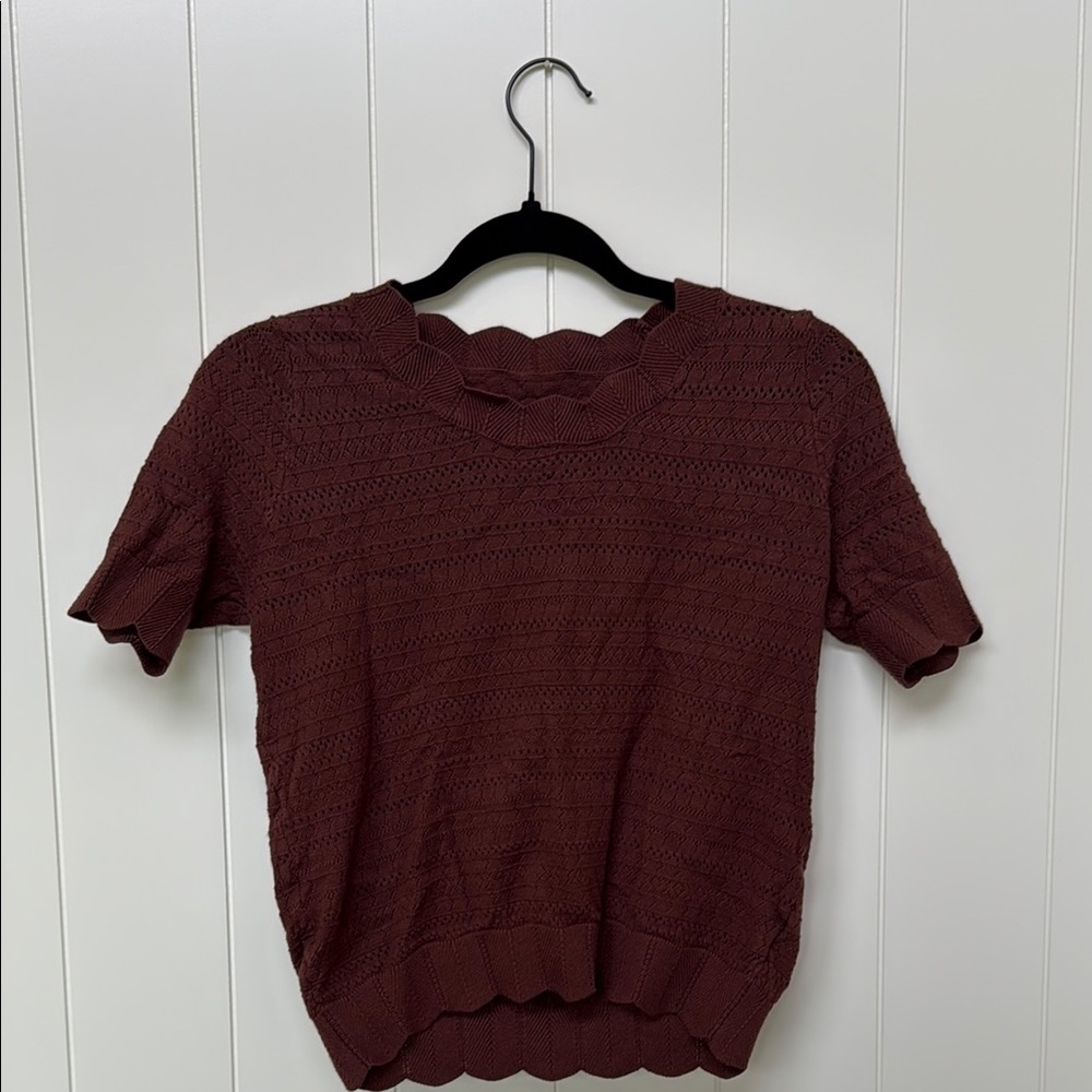 Women's  Vintage Brown Knit Top